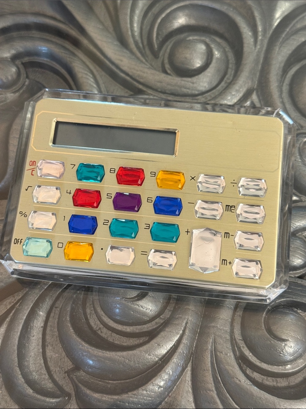 Vintage Gemstone Calculator Multicolor Gem Keys UNTESTED